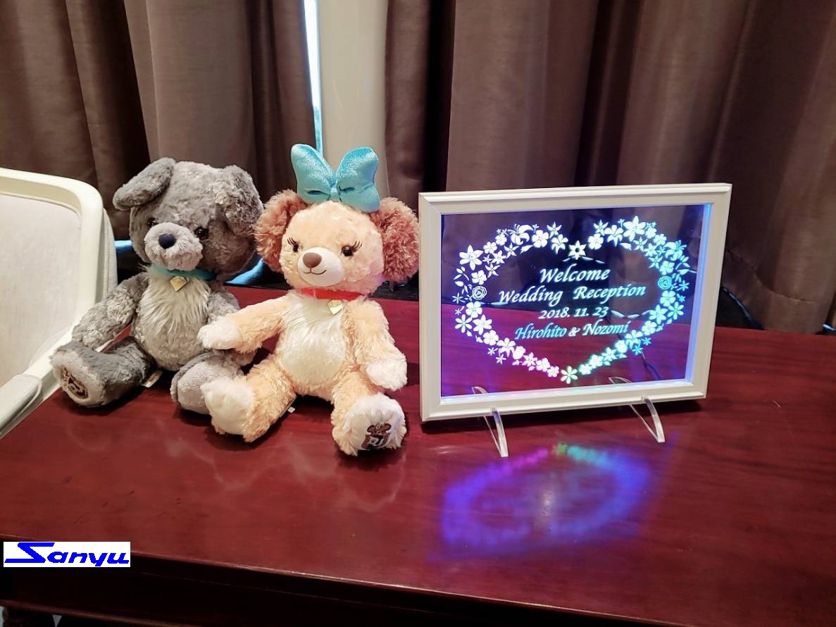 ウェルカムボード，結婚式，披露宴，LED，光る，ウエルカムボード，光，ウェディング，ウエディング